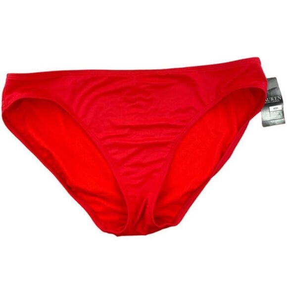 LAUREN Ralph Beach Club Solid Hipster Bottoms swimming suit Sunset 14, swimwear - Picture 12 of 14